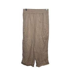 Aritzia The Group Babaton Lyocell Wide Leg Pants Women’s M Tan Beige Pull-On